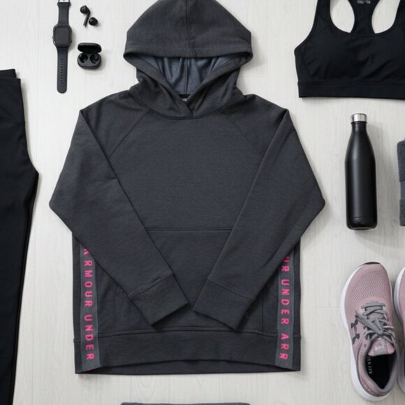 Under Armour Tops - Under Armour Tech Logo Tape Hoodie - Medium